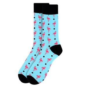 Men's Crew Socks -Flamingo -AQ/PK- NWT